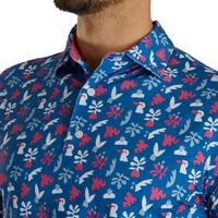 Men's Jungle Leaves Short Sleeve Polo