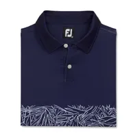 Men's Tropical Chest Print Short Sleeve Polo