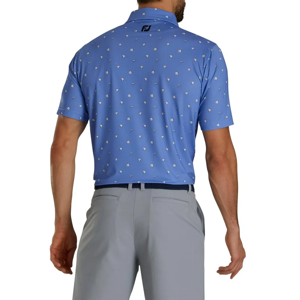 Men's Cookie Print Short Sleeve Polo