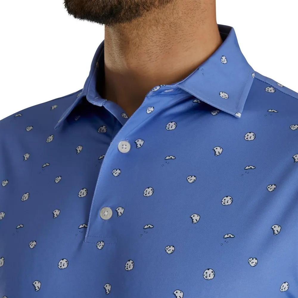 Men's Cookie Print Short Sleeve Polo