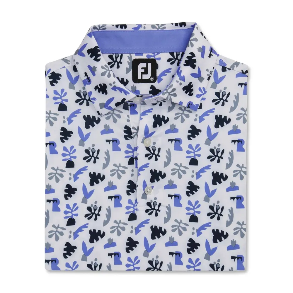 Men's Jungle Leaves Short Sleeve Polo