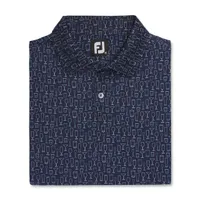 Men's Glass Print Short Sleeve Polo