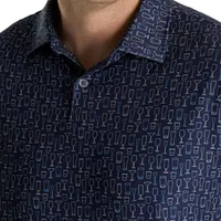 Men's Glass Print Short Sleeve Polo