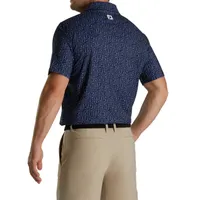 Men's Glass Print Short Sleeve Polo