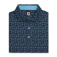 Men's Travel Print Short Sleeve Polo