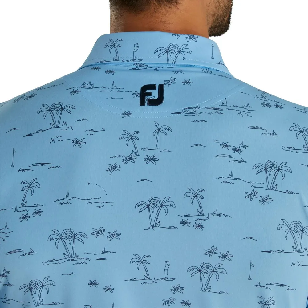 Men's Tropic Golf Print Short Sleeve Polo