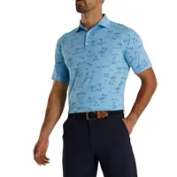 Men's Tropic Golf Print Short Sleeve Polo