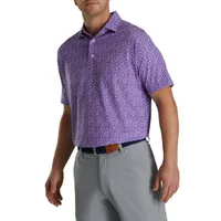 Men's Tossed Tulips Short Sleeve Polo