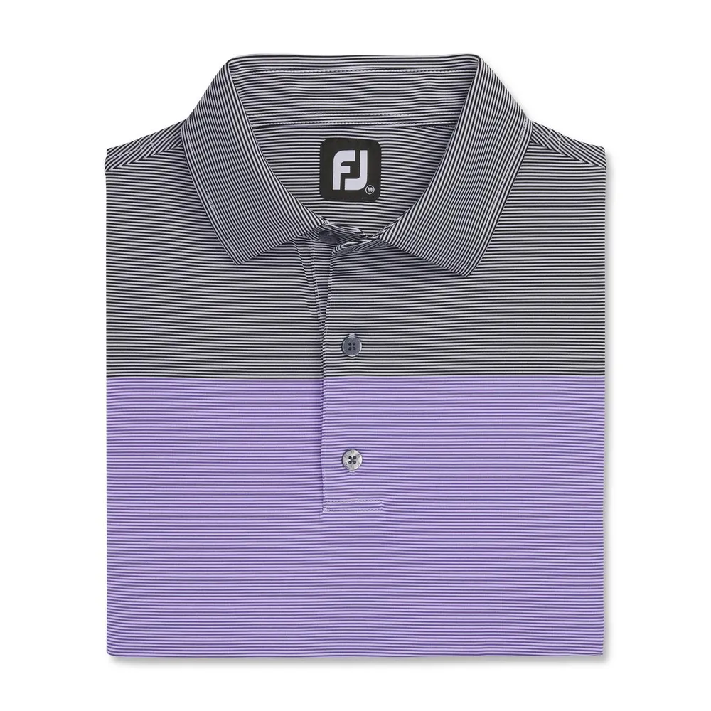 Men's End-on-End Block Short Sleeve Polo