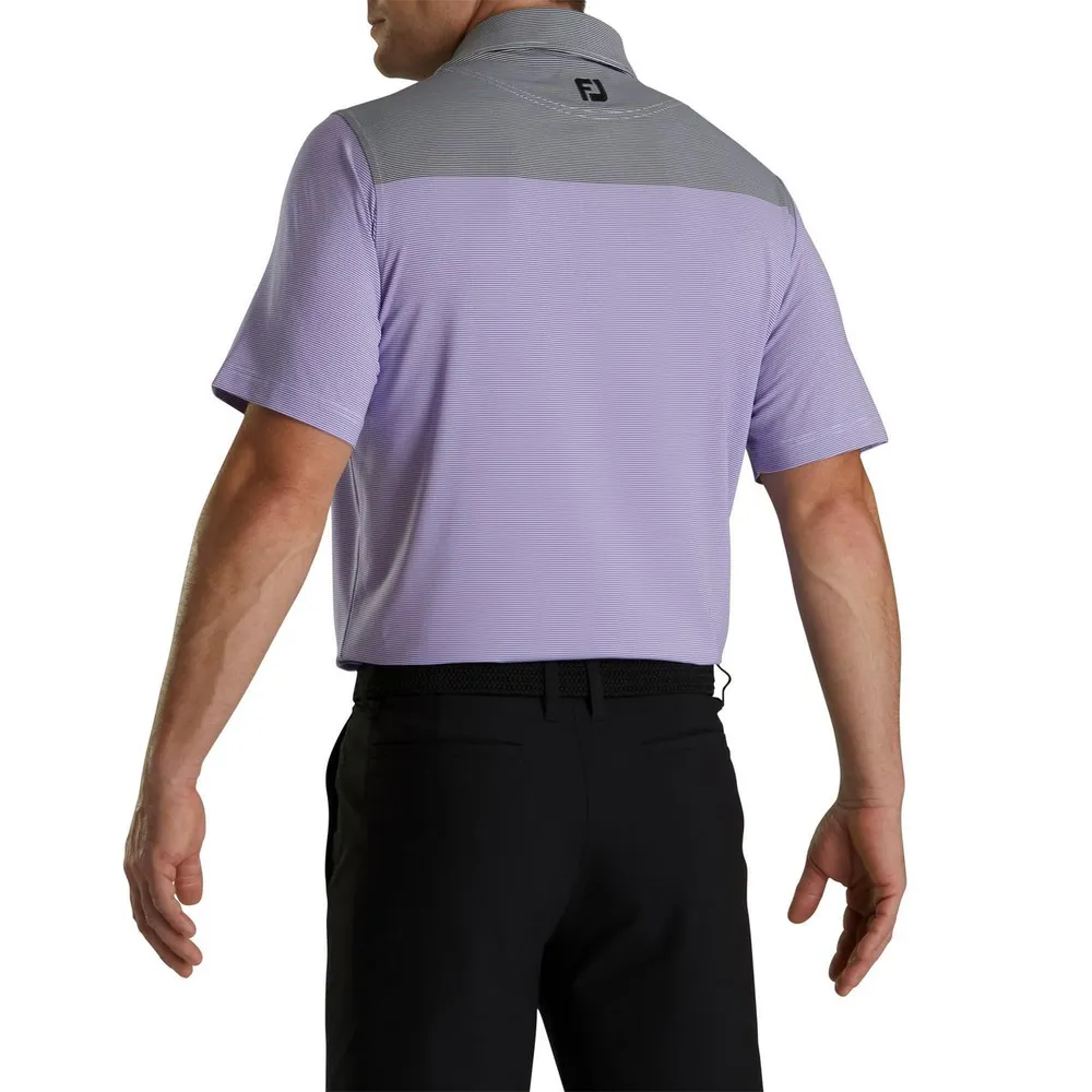 Men's End-on-End Block Short Sleeve Polo