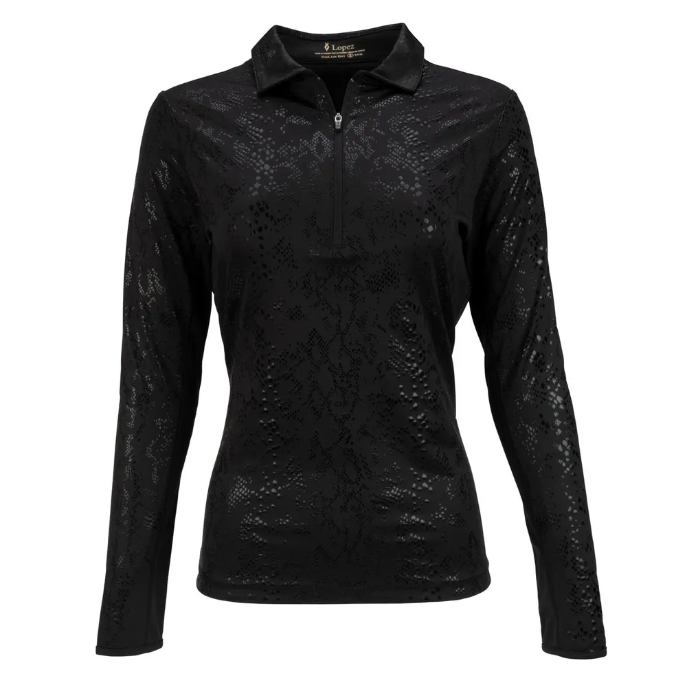 Women's Balance Print Long Sleeve Polo