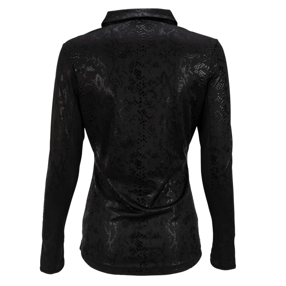 Women's Balance Print Long Sleeve Polo