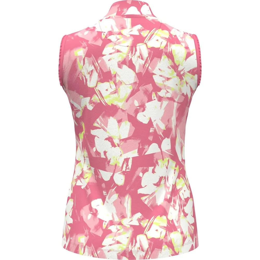 Women's Fragmented Floral Sleeveless Top