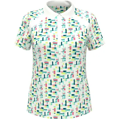 Women's Geo Print Short Sleeve Polo