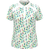 Women's Geo Print Short Sleeve Polo