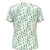 Women's Geo Print Short Sleeve Polo