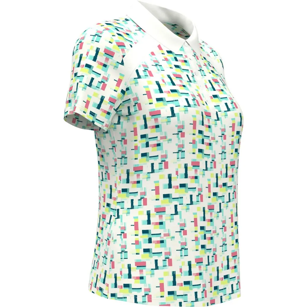 Women's Geo Print Short Sleeve Polo