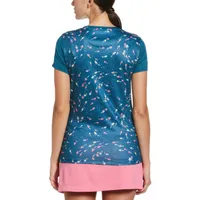 Women's Koi Print Short Sleeve Top