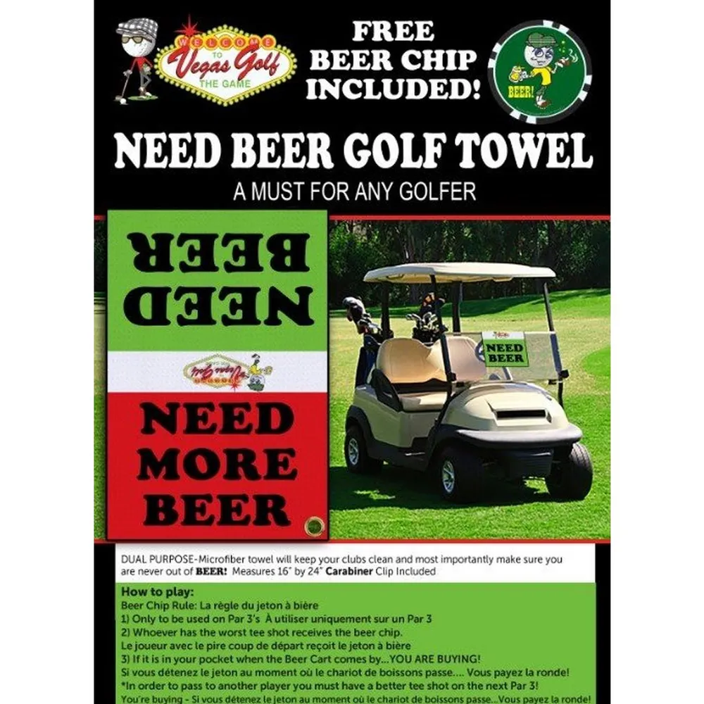 Need Beer Golf Towel