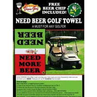 Need Beer Golf Towel