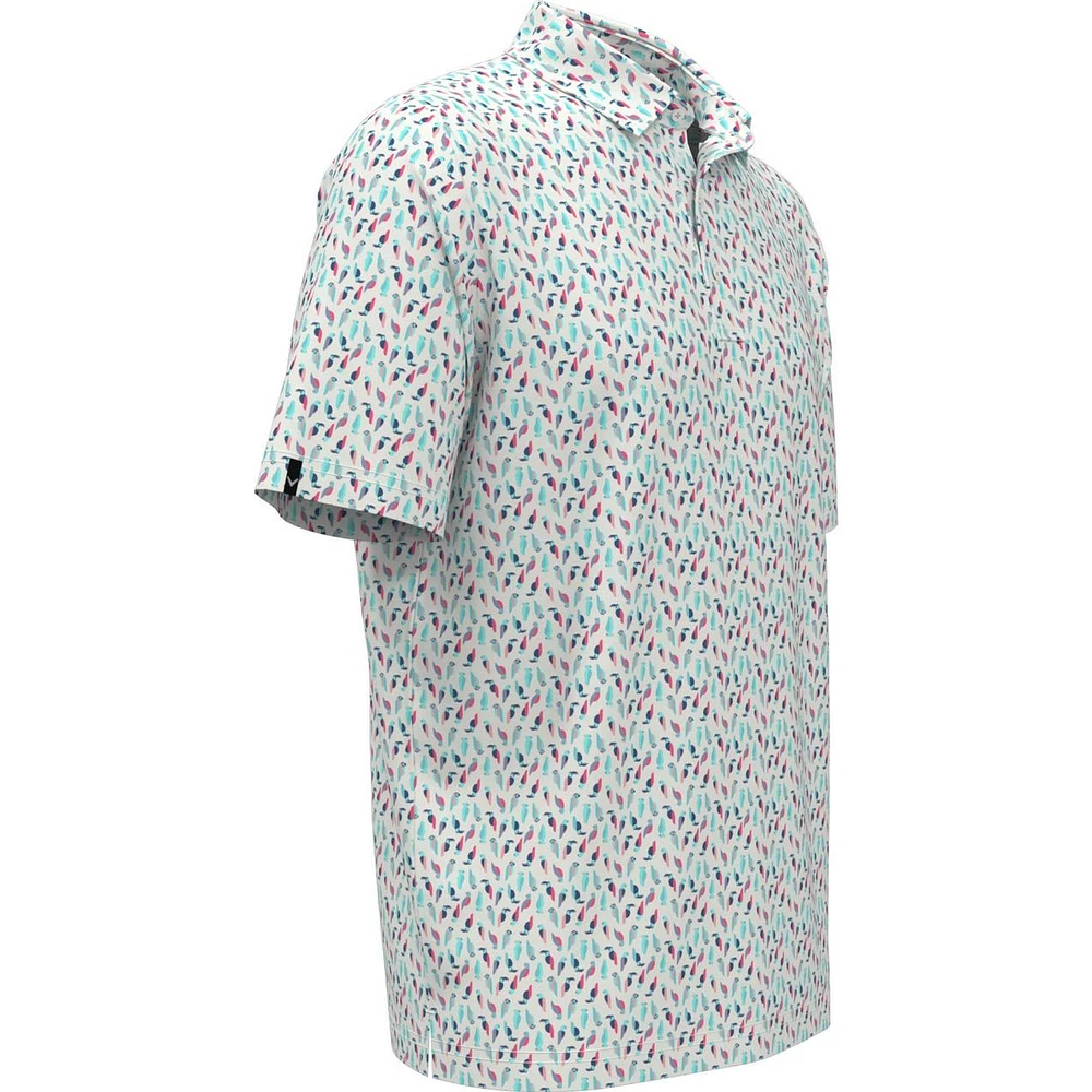 Men's All Over Birdie Short Sleeve Polo