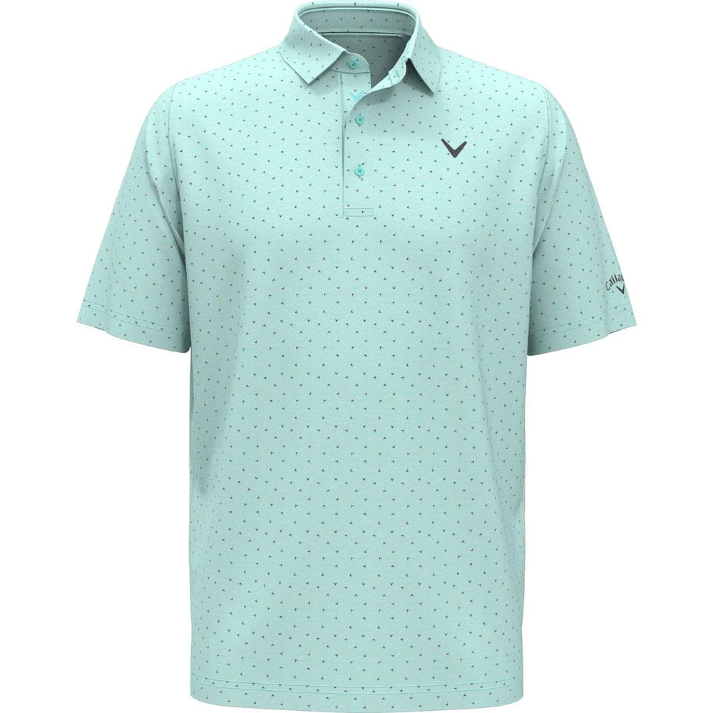 Men's Pro Spin All Over Chev Short Sleeve Polo