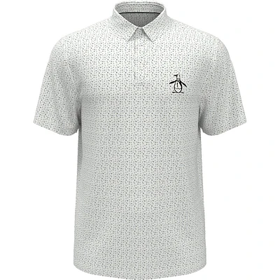 Men's Aop Golf Ball Print Short Sleeve Polo