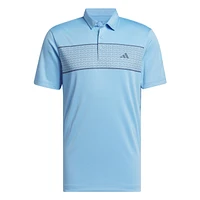 Men's Chest Print Short Sleeve Polo