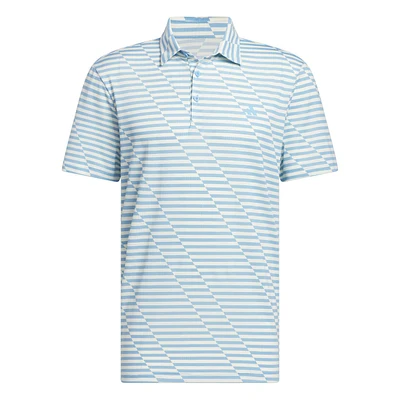 Men's Mesh Print Short Sleeve Polo