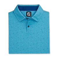 Men's Tweed Texture Stretch Pique Short Sleeve Polo