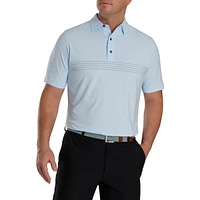 Men's Engineered Pinstripe Lisle Short Sleeve Polo