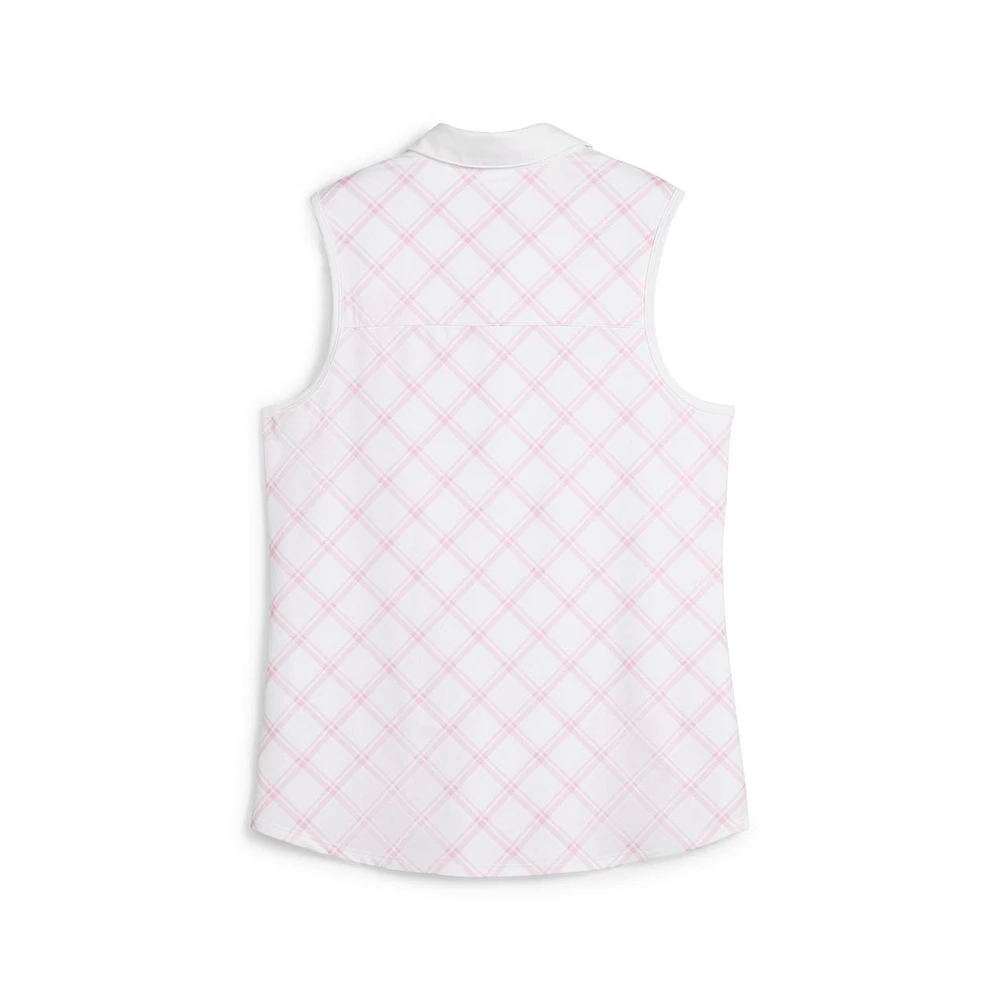 Women's Cloudspun Plaid Sleeveless Polo