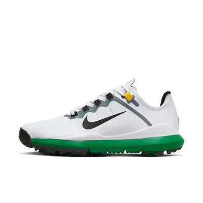 Tiger Woods '13 Spiked Golf Shoe - White/Black/Green