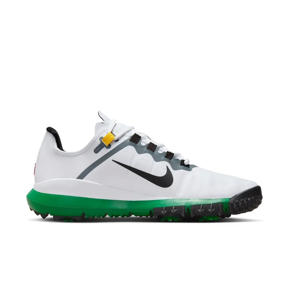 Tiger Woods '13 Spiked Golf Shoe - White/Black/Green