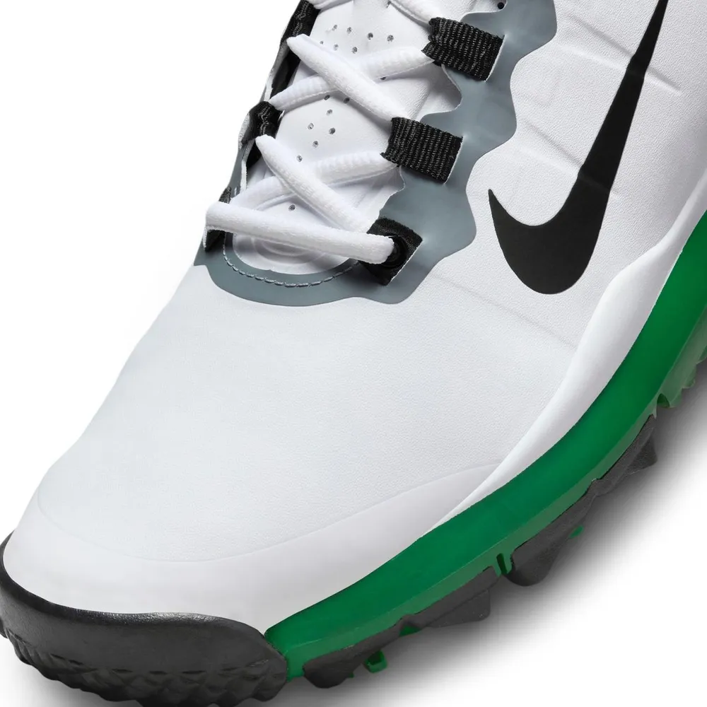 Tiger Woods '13 Spiked Golf Shoe - White/Black/Green