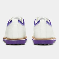 Men's Leather Welt Gallivanter Spikeless Golf Shoe - White/Purple