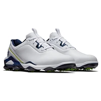 Men's Tour Alpha 24 Spiked Golf Shoe - White/Blue/Yellow
