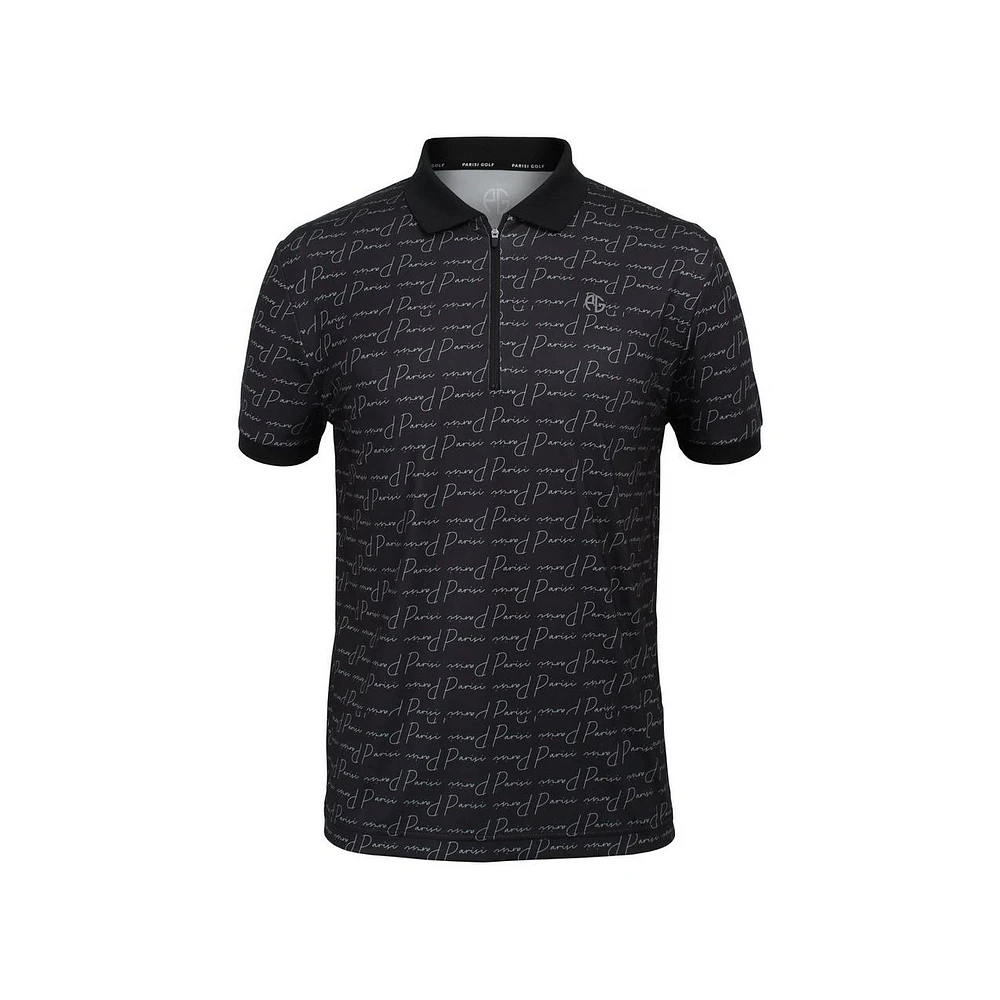 Men's 1/2 Zip AOP Technical Jersey Short Sleeve Polo