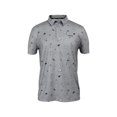 Men's Button Up Technical Jersey Short Sleeve Polo