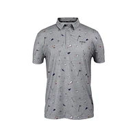 Men's Button Up Technical Jersey Short Sleeve Polo