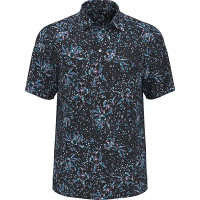 Men's Clustered Confetti Print Short Sleeve Polo