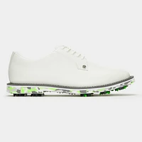 Men's Gallivanter G'Lock Full Grain Leather Spiked Golf Shoe - White/Green