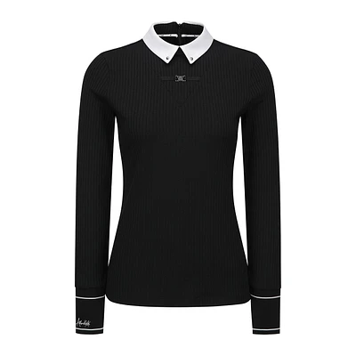 Women's Contrast Collar Pullover