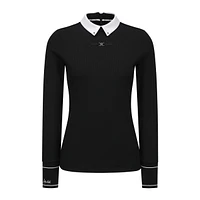 Women's Contrast Collar Pullover