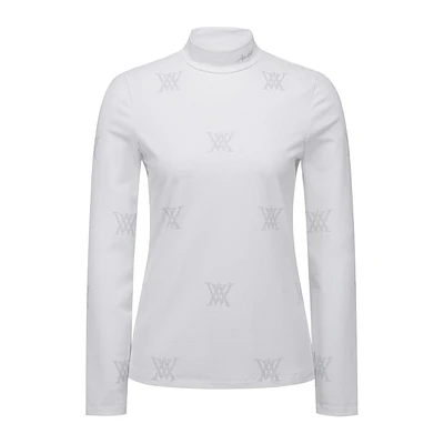 Women's AOP Logo High Neck Pullover