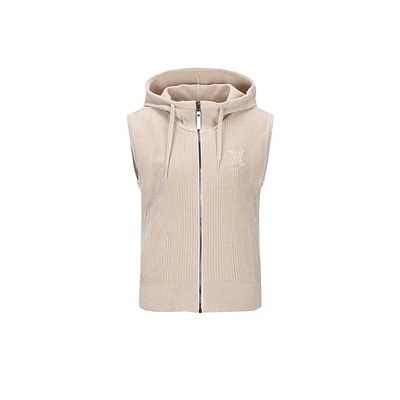 Women's Full Zip Knit Hooded Vest