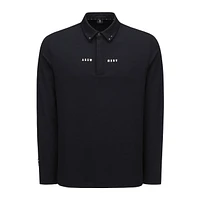 Men's Textured Long Sleeve Polo