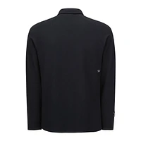 Men's Textured Long Sleeve Polo