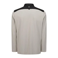 Men's Contrast Collar Long Sleeve Polo