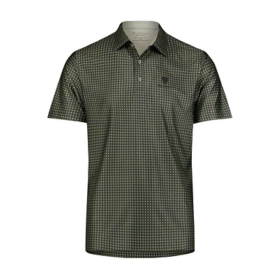 Men's Split Spot Geo Tech Short Sleeve Polo